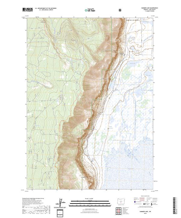 US Topo 7.5-minute map for Summer Lake OR