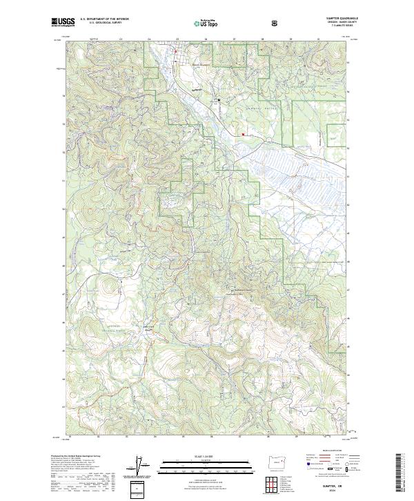 US Topo 7.5-minute map for Sumpter OR