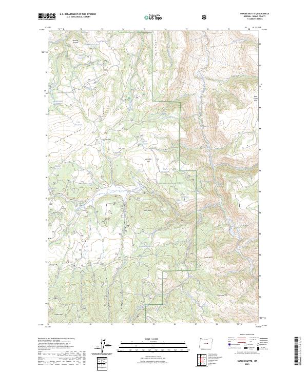 US Topo 7.5-minute map for Suplee Butte OR