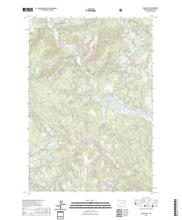 US Topo 7.5-minute map for Susanville OR