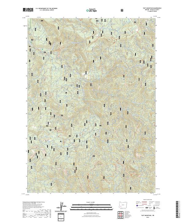 US Topo 7.5-minute map for Taft Mountain OR