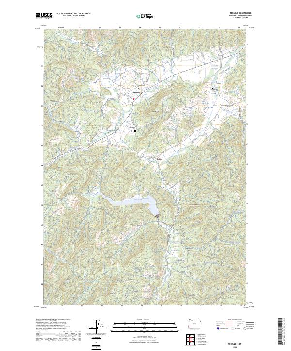 US Topo 7.5-minute map for Tenmile OR