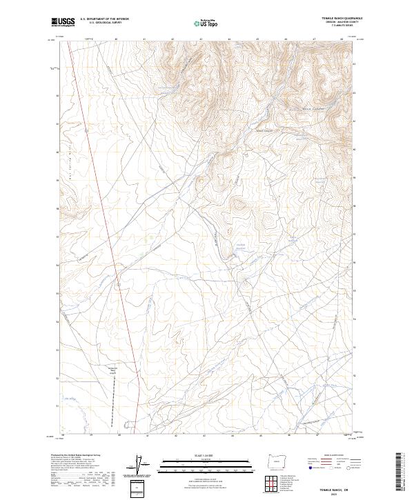 US Topo 7.5-minute map for Tenmile Ranch OR