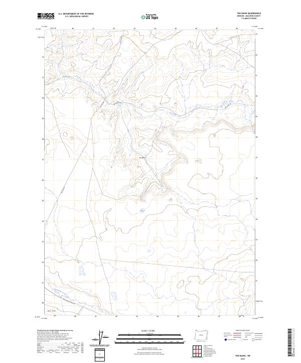 US Topo 7.5-minute map for The Basin OR