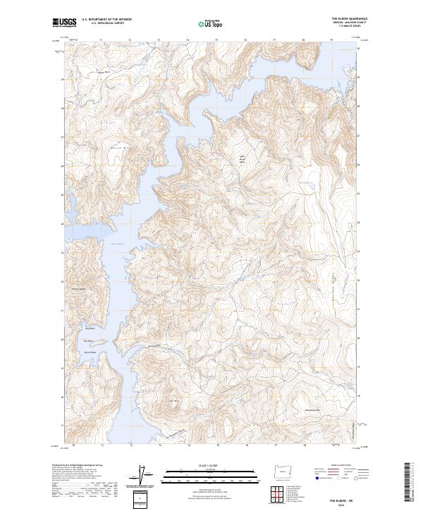 US Topo 7.5-minute map for The Elbow OR