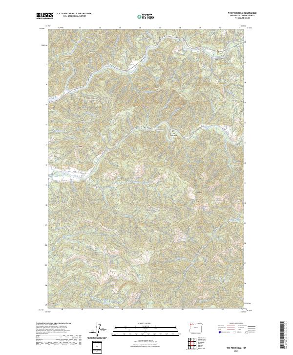 US Topo 7.5-minute map for The Peninsula OR