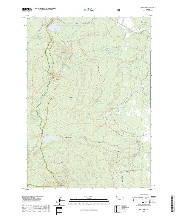 US Topo 7.5-minute map for The Twins OR