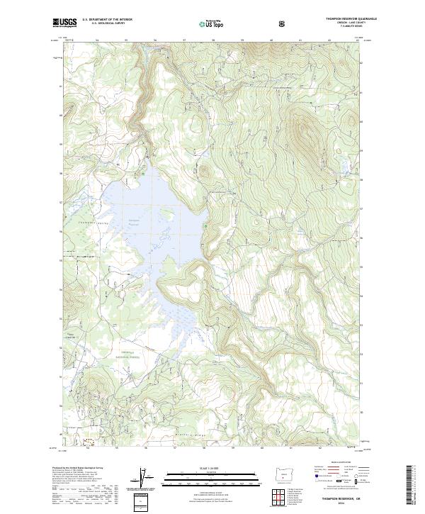 US Topo 7.5-minute map for Thompson Reservoir OR