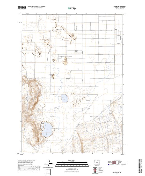 US Topo 7.5-minute map for Thorn Lake OR