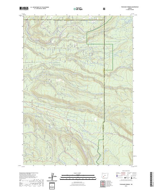 US Topo 7.5-minute map for Thousand Springs OR