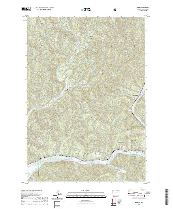 US Topo 7.5-minute map for Tiernan OR