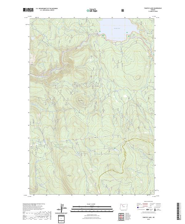 US Topo 7.5-minute map for Timothy Lake OR