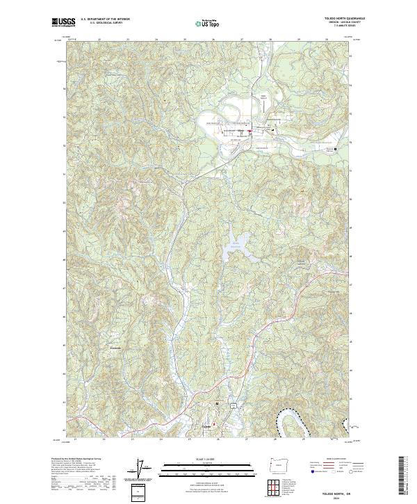 US Topo 7.5-minute map for Toledo North OR