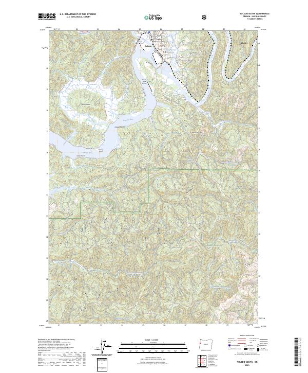 US Topo 7.5-minute map for Toledo South OR