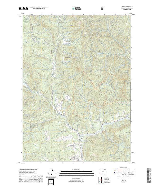 US Topo 7.5-minute map for Trail OR