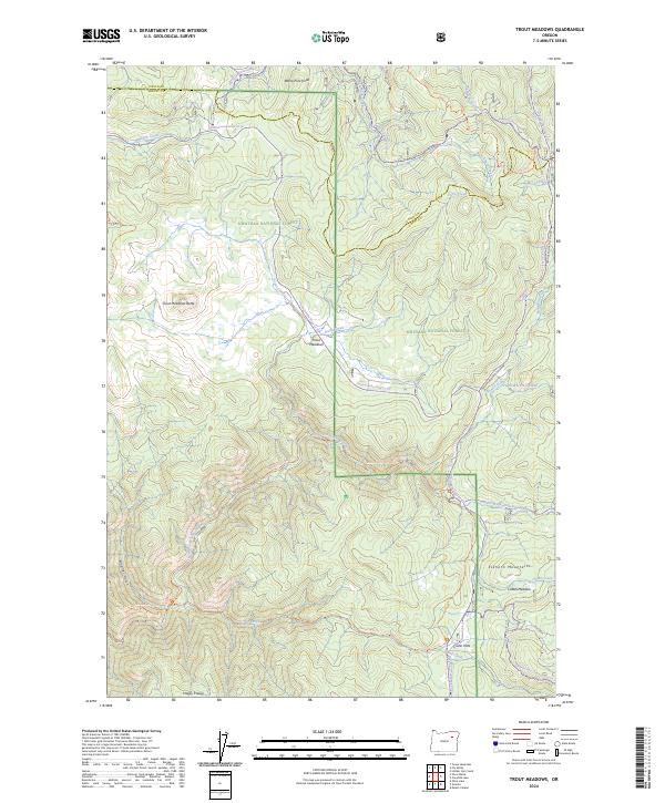 US Topo 7.5-minute map for Trout Meadows OR