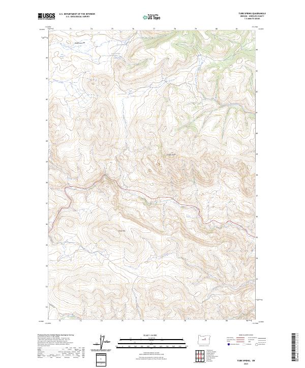 US Topo 7.5-minute map for Tubb Spring OR