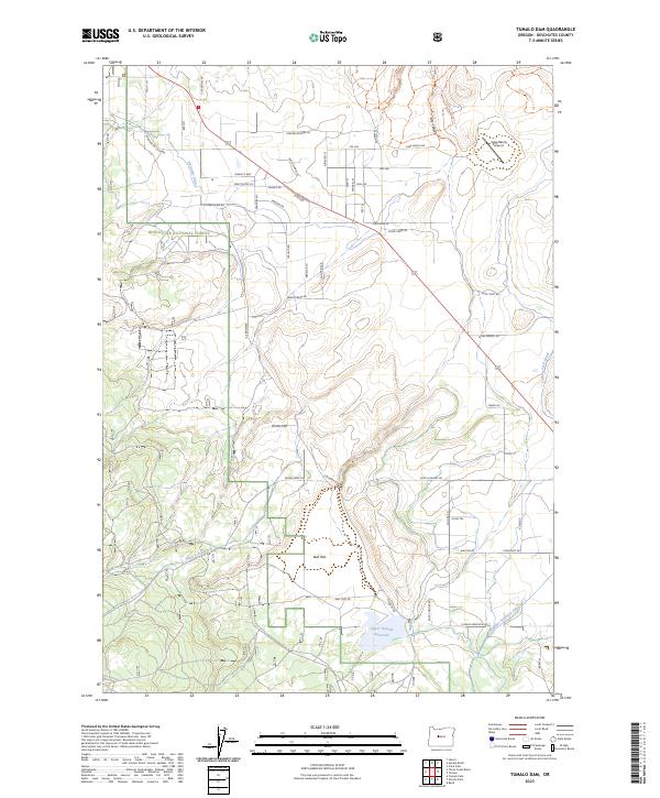 US Topo 7.5-minute map for Tumalo Dam OR