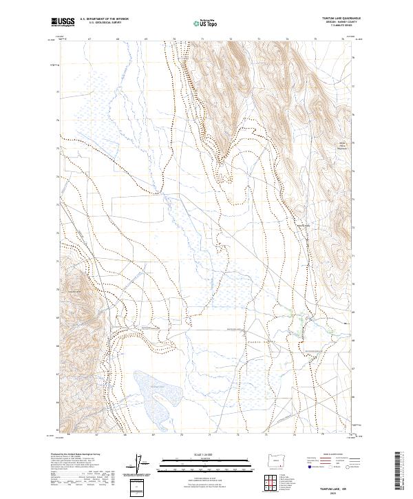 US Topo 7.5-minute map for Tumtum Lake OR