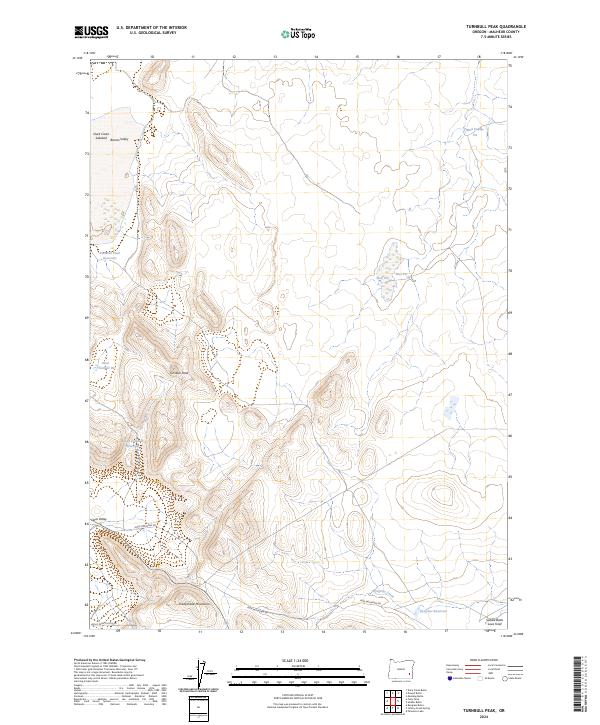 US Topo 7.5-minute map for Turnbull Peak OR