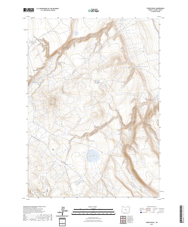 US Topo 7.5-minute map for Turpin Knoll OR