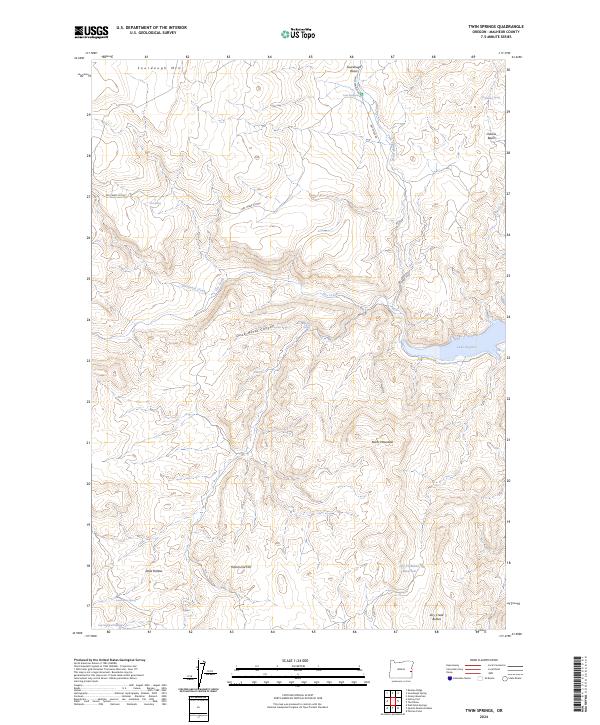 US Topo 7.5-minute map for Twin Springs OR