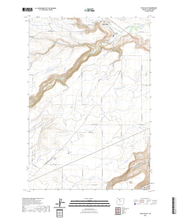 US Topo 7.5-minute map for Tygh Valley OR