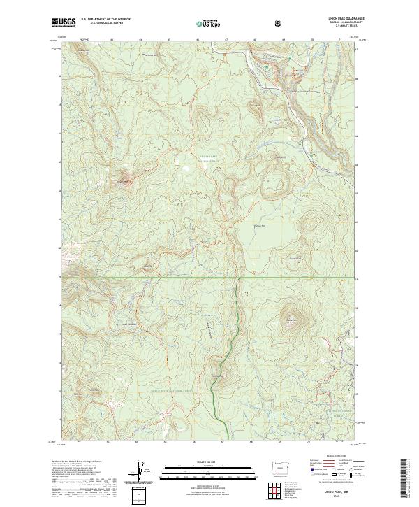 US Topo 7.5-minute map for Union Peak OR