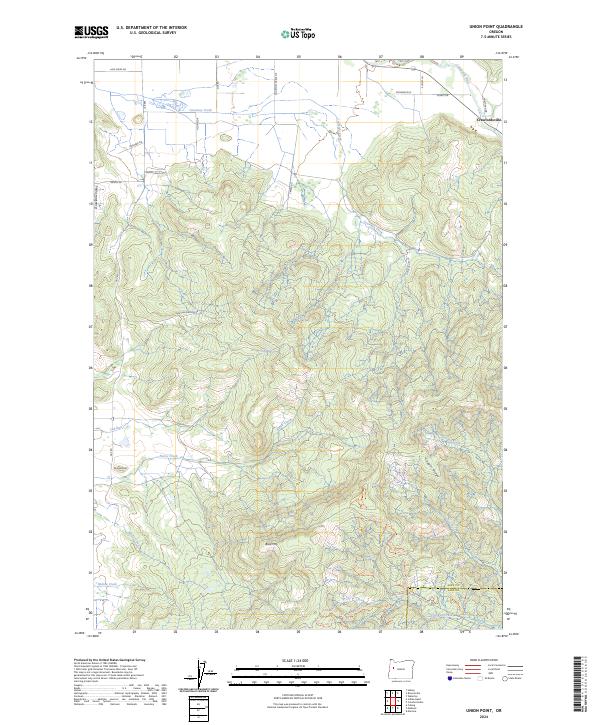 US Topo 7.5-minute map for Union Point OR