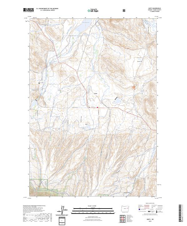 US Topo 7.5-minute map for Unity OR