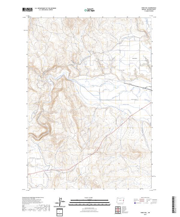 US Topo 7.5-minute map for Vines Hill OR