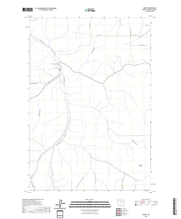 US Topo 7.5-minute map for Vinson OR