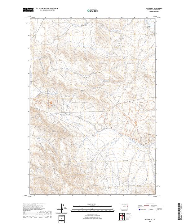 US Topo 7.5-minute map for Virtue Flat OR