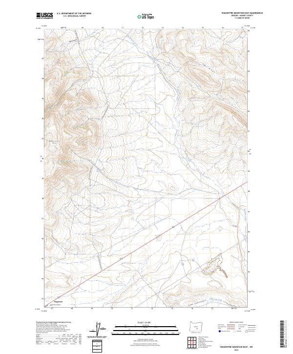 US Topo 7.5-minute map for Wagontire Mountain East OR