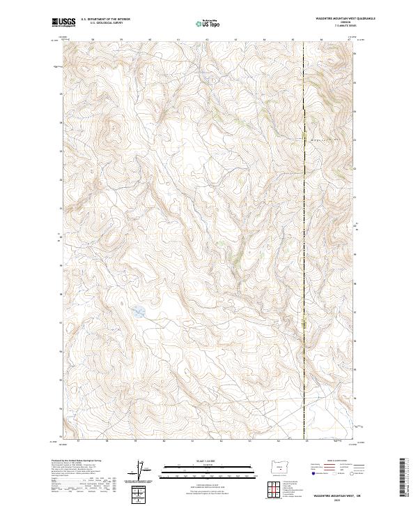 US Topo 7.5-minute map for Wagontire Mountain West OR