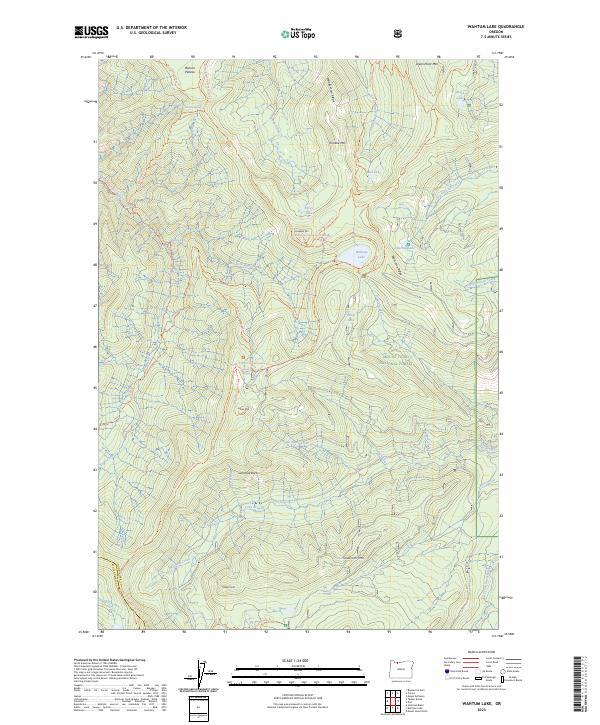 US Topo 7.5-minute map for Wahtum Lake OR