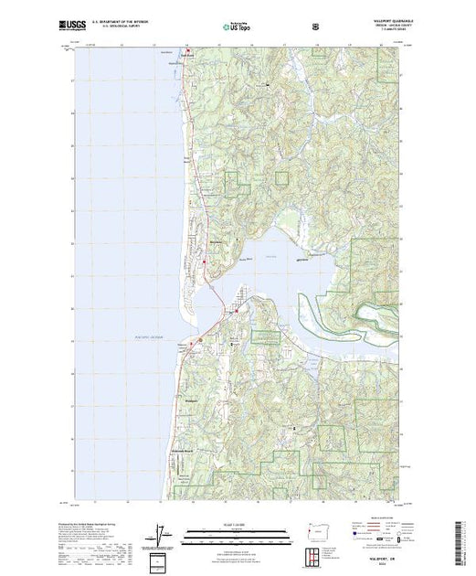 US Topo 7.5-minute map for Waldport OR – American Map Store