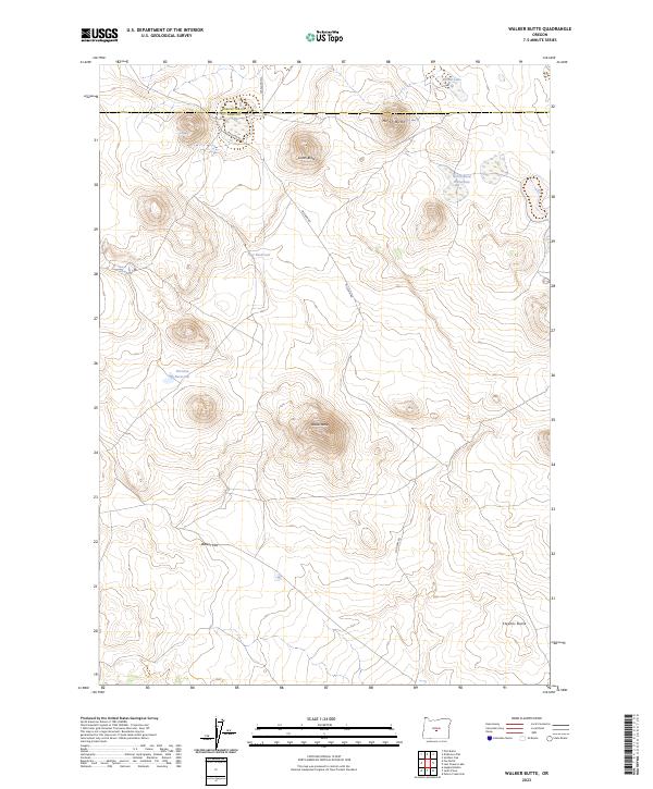 US Topo 7.5-minute map for Walker Butte OR