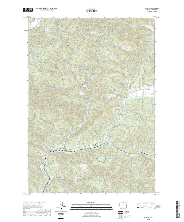 US Topo 7.5-minute map for Walton OR