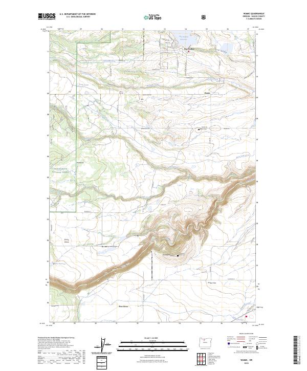 US Topo 7.5-minute map for Wamic OR