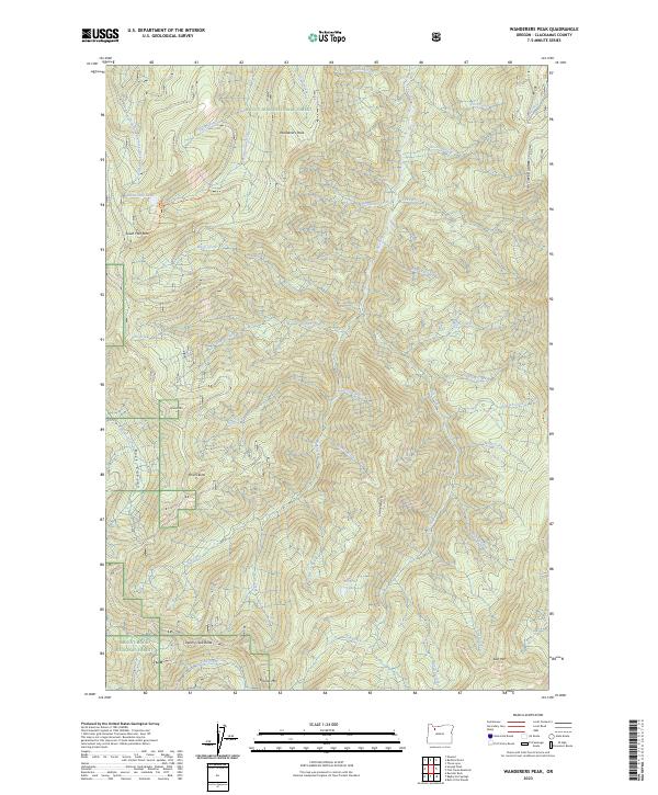 US Topo 7.5-minute map for Wanderers Peak OR