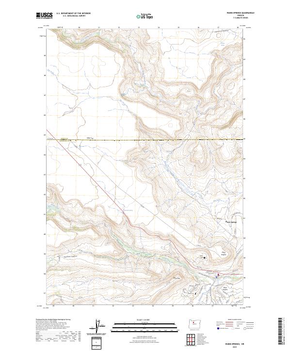 US Topo 7.5-minute map for Warm Springs OR