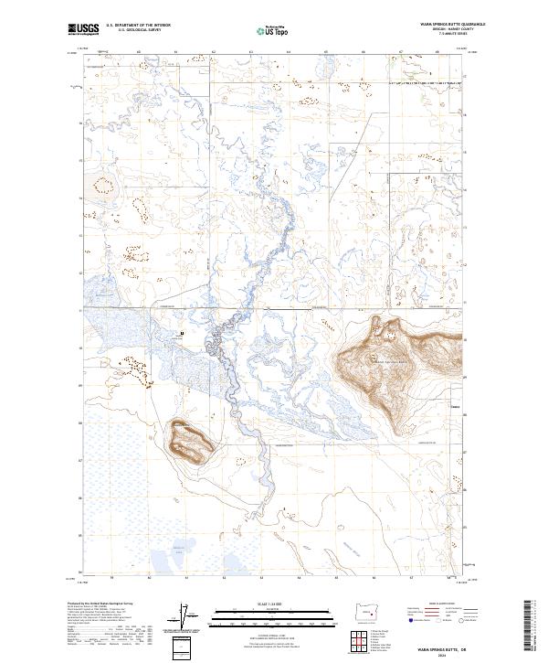 US Topo 7.5-minute map for Warm Springs Butte OR