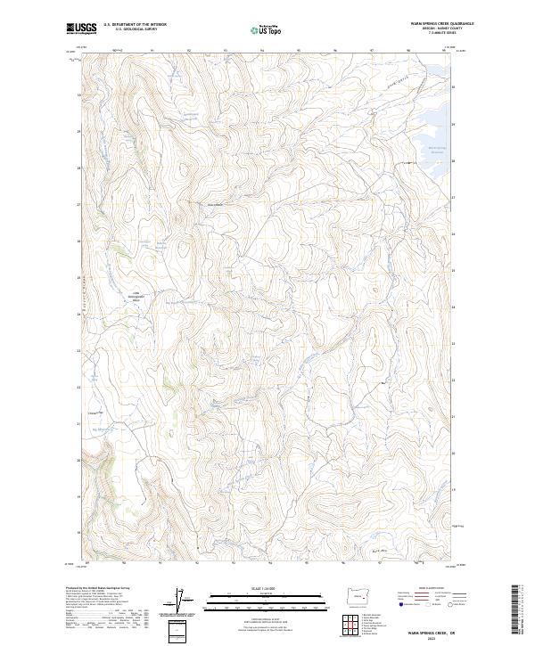 US Topo 7.5-minute map for Warm Springs Creek OR