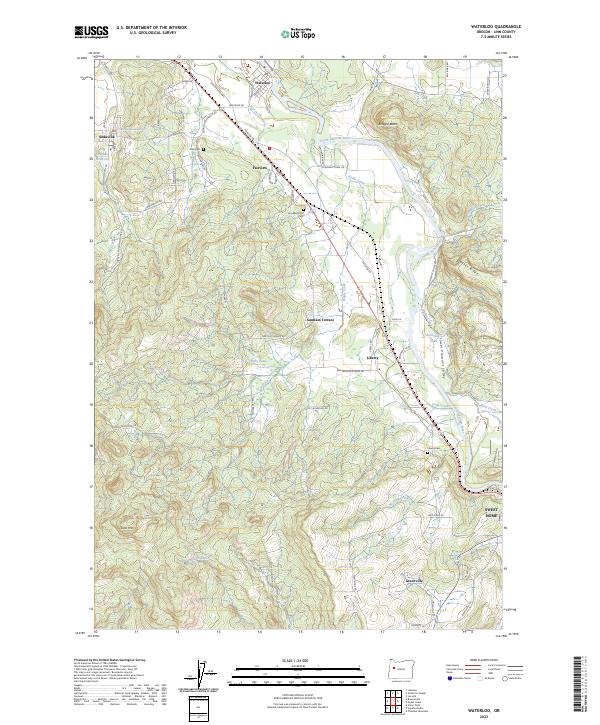 US Topo 7.5-minute map for Waterloo OR