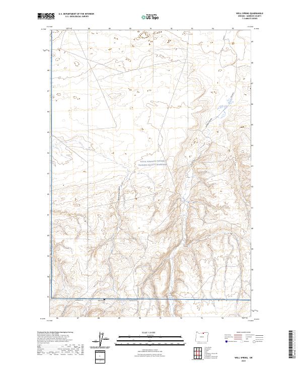 US Topo 7.5-minute map for Well Spring OR