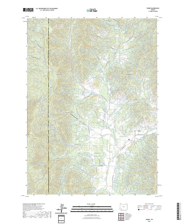 US Topo 7.5-minute map for Wimer OR