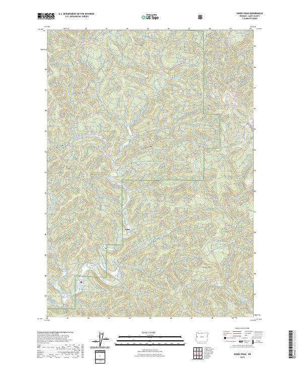 US Topo 7.5-minute map for Windy Peak OR