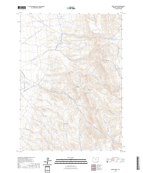 US Topo 7.5-minute map for Windy Point OR