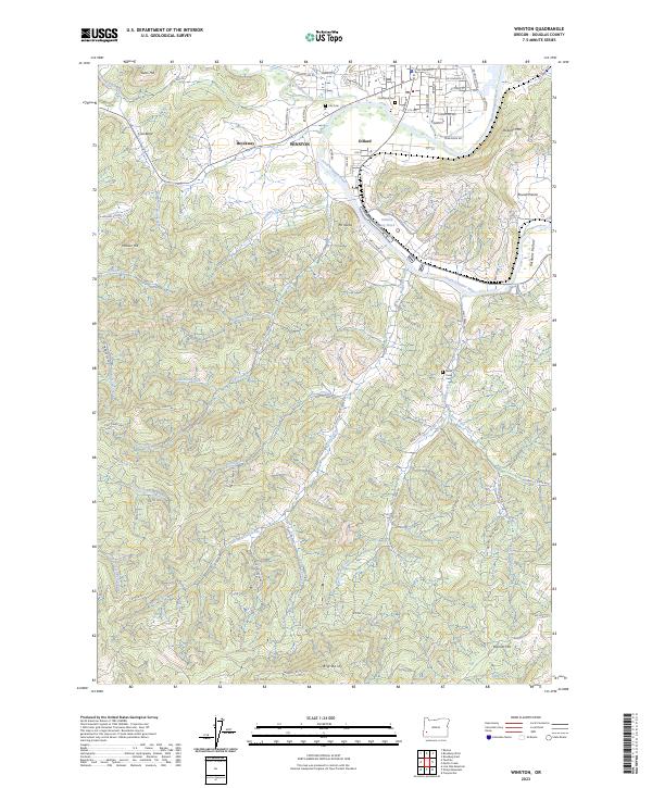 US Topo 7.5-minute map for Winston OR